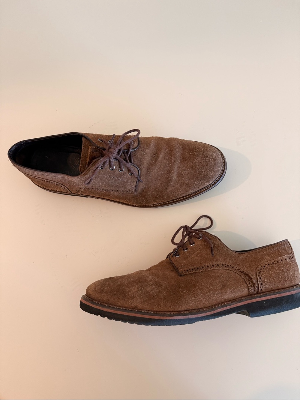 Martin Dingman Men's Brown Suede Lace-Up Dress Shoes